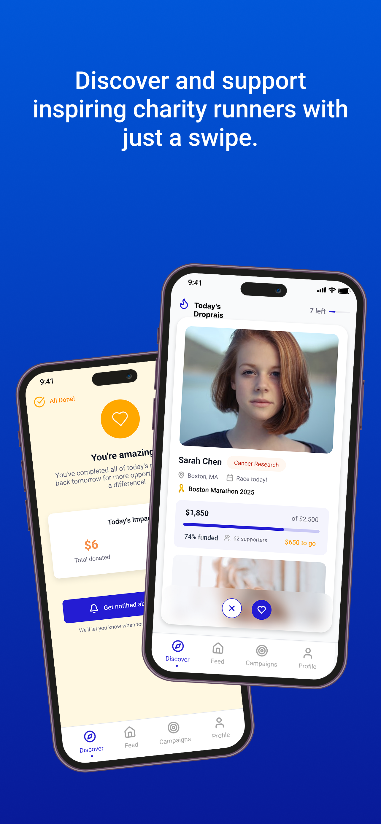 Dropaise - PR sus objetivos de recaudación de fondos, construidos para corredores, por corredores media 1