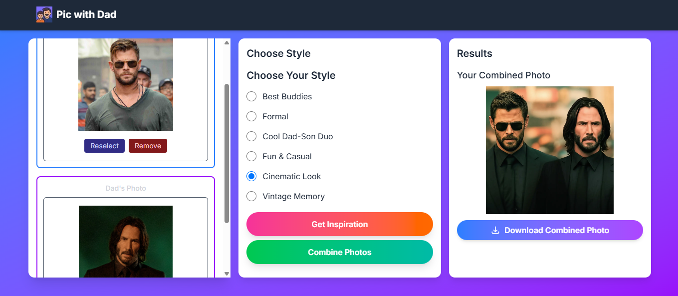 Pic with Dad gallery image