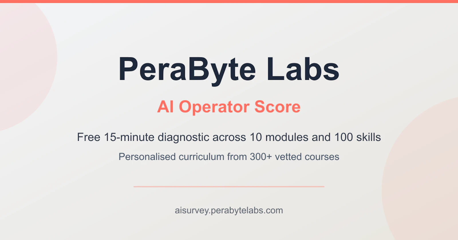 PeraByte Labs AI Operator Score screenshot 2