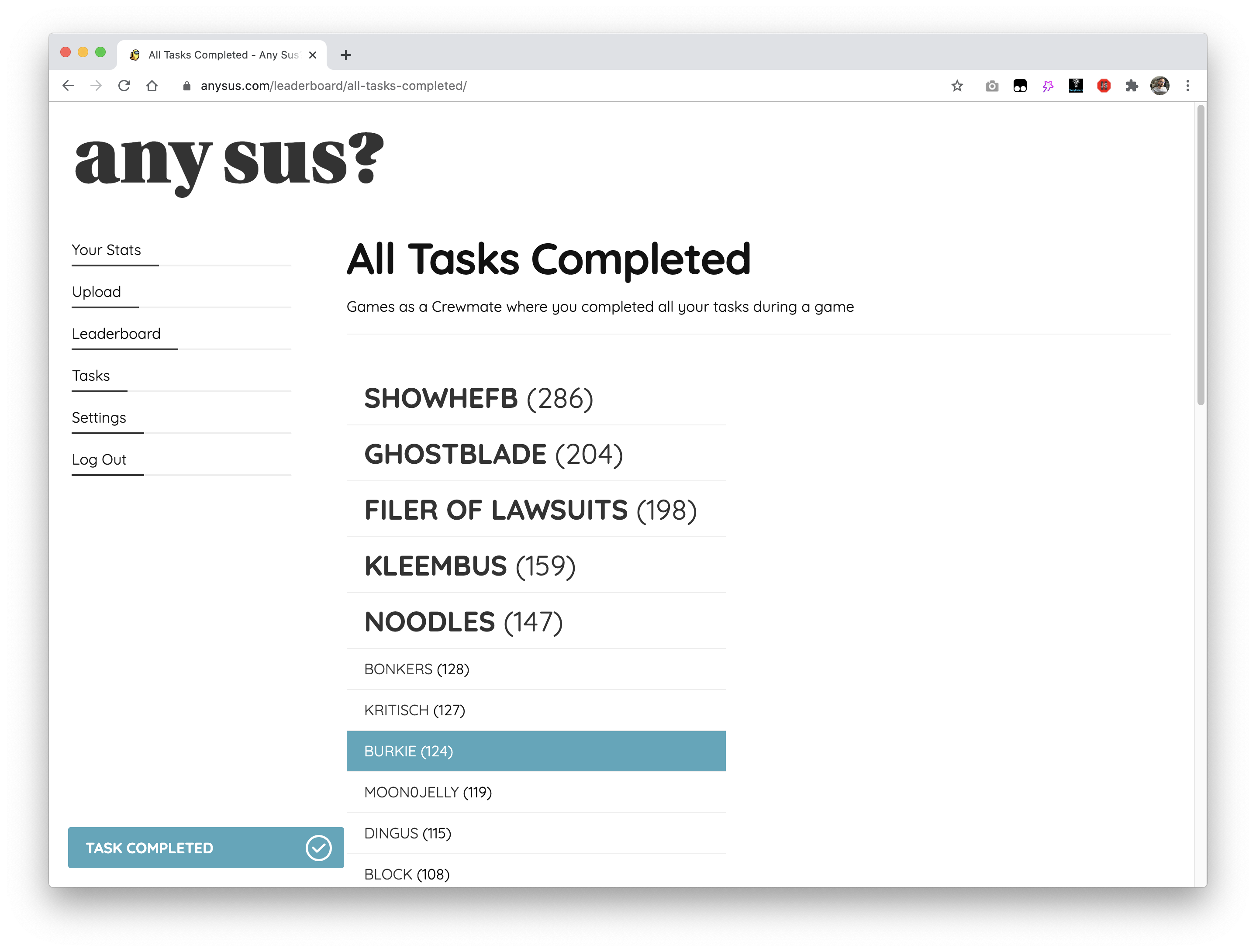 Among Us Stats & Leaderboard gallery image