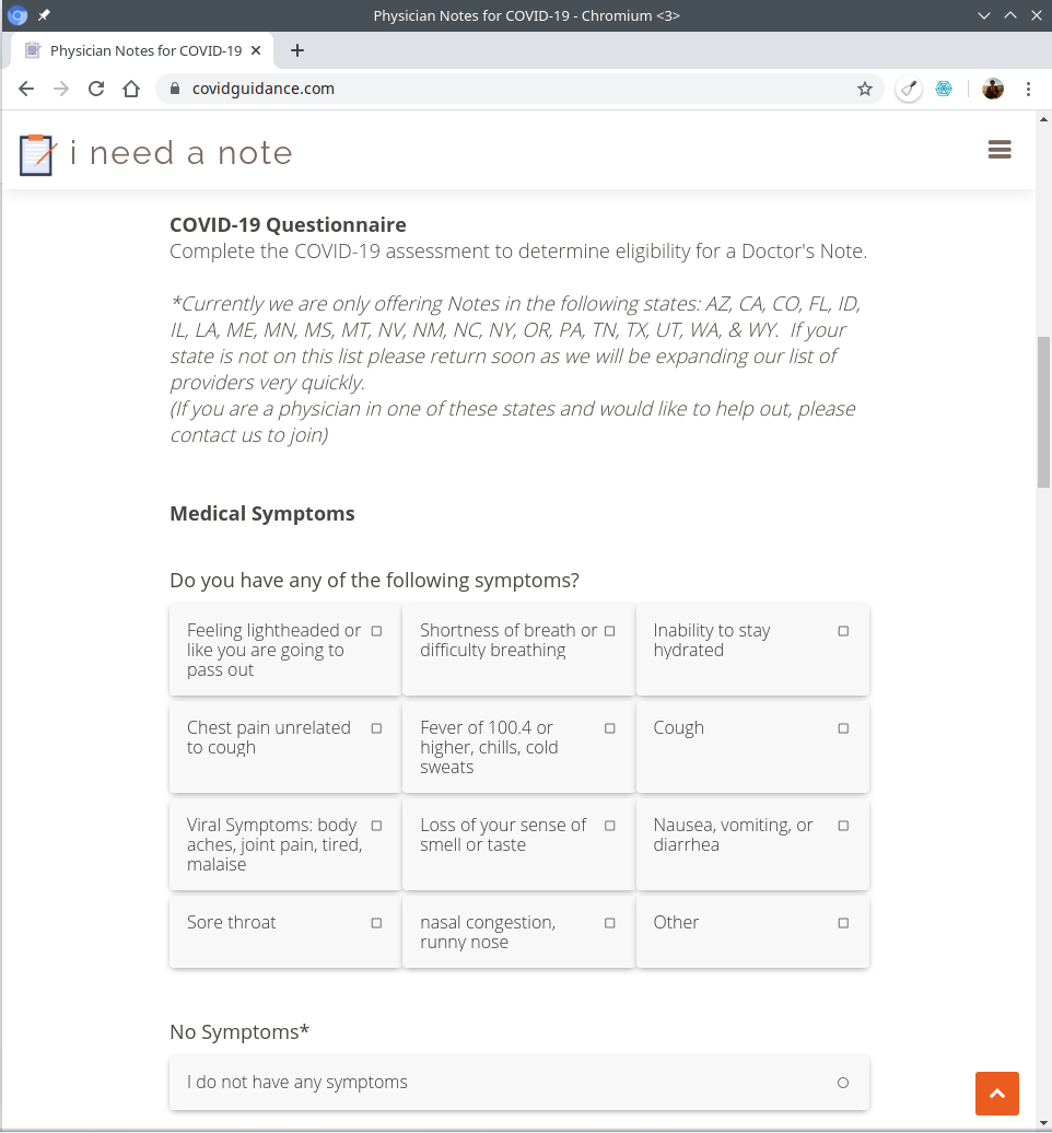 Covid Guidance - Physician Notes gallery image