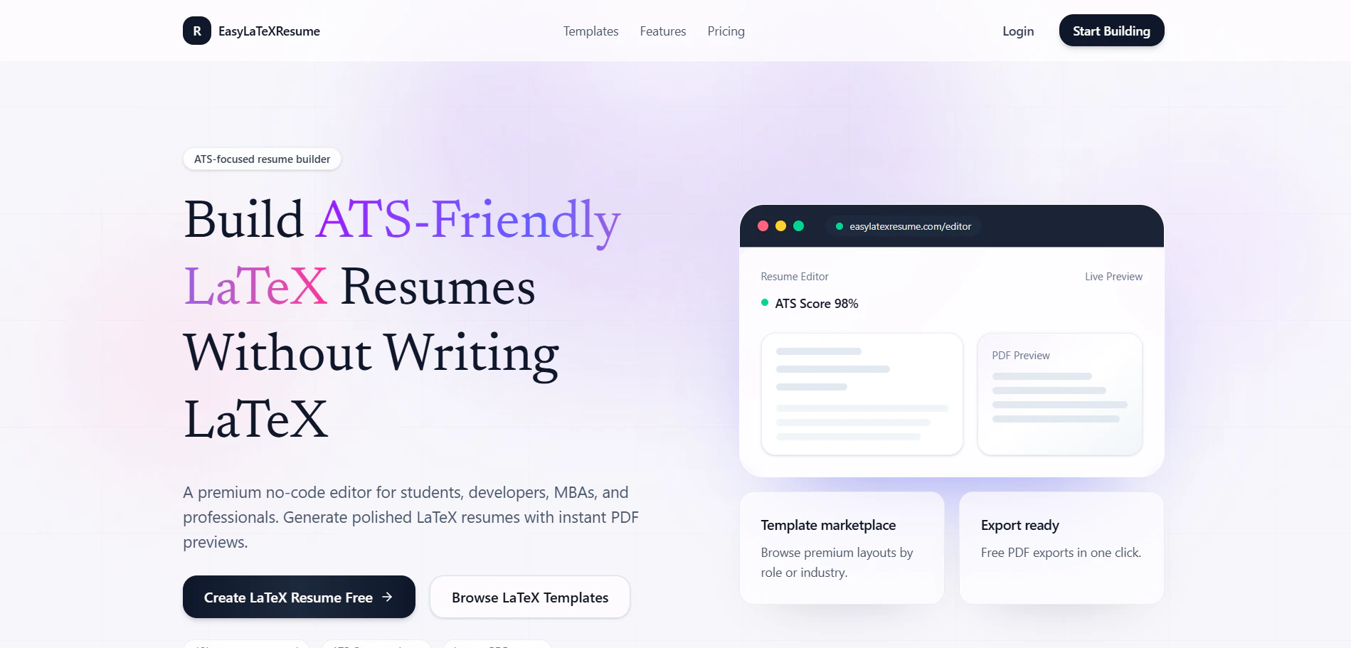 Easy LaTeX Resume screenshot 1