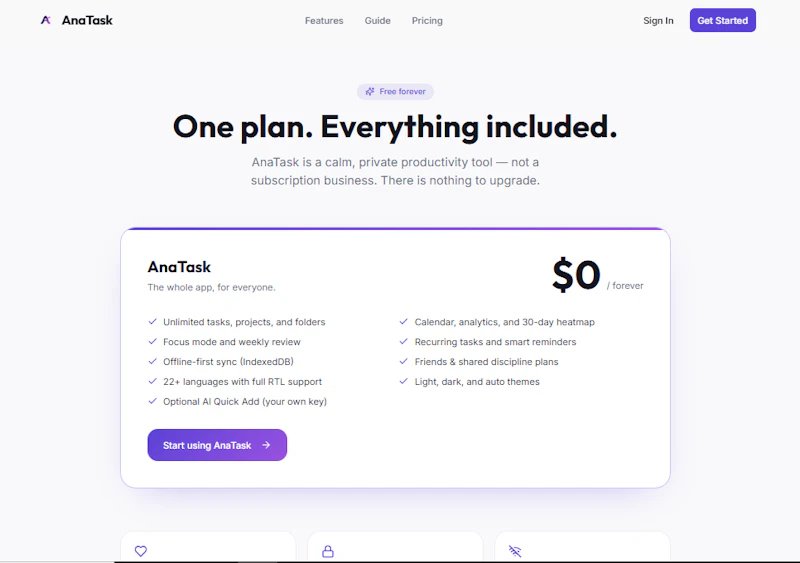 AnaTask screenshot 2