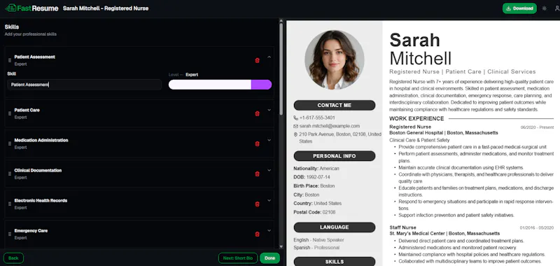 FastResume - Professional Resume Builder screenshot 8