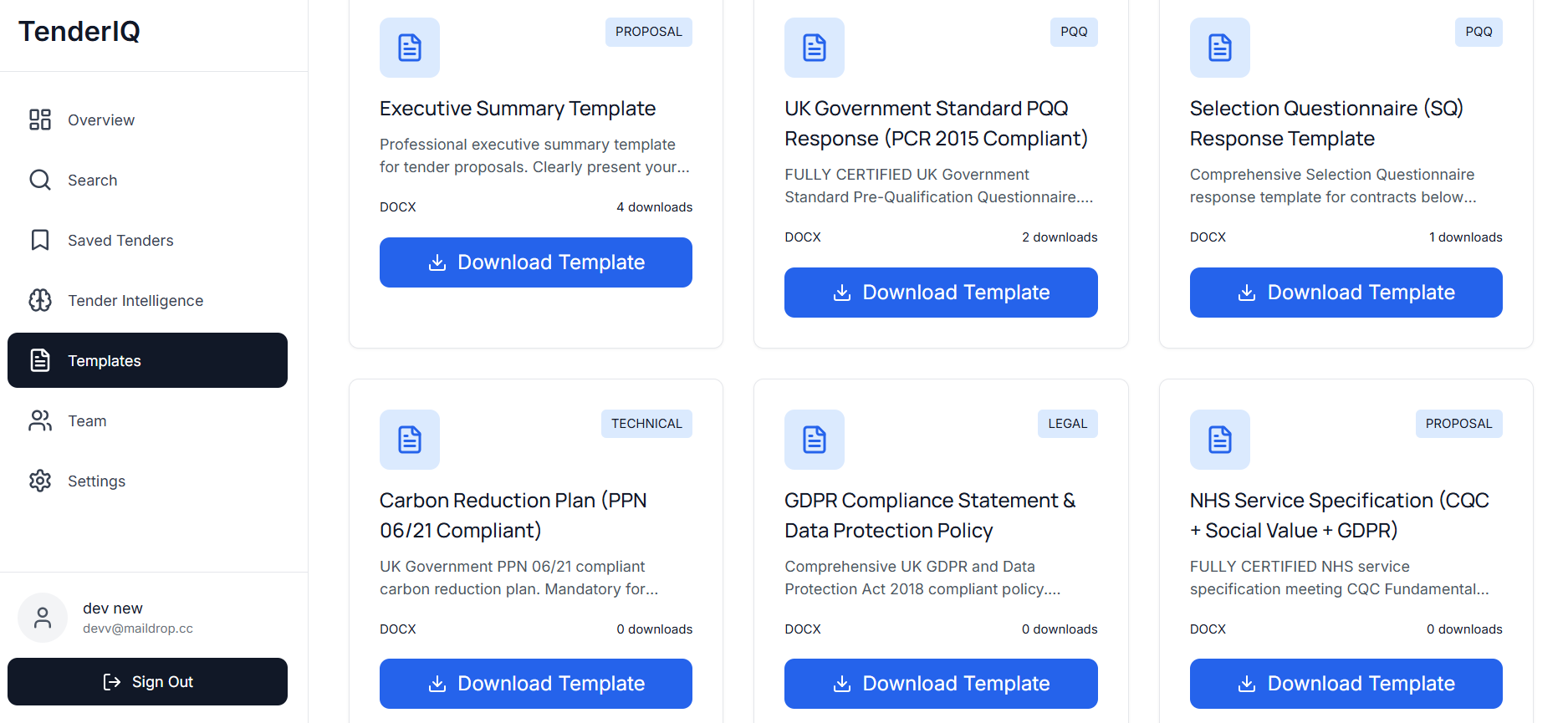 TenderIQ - Screenshot 3 showing product features and functionality