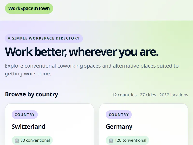 WorkSpaceInTown screenshot 1