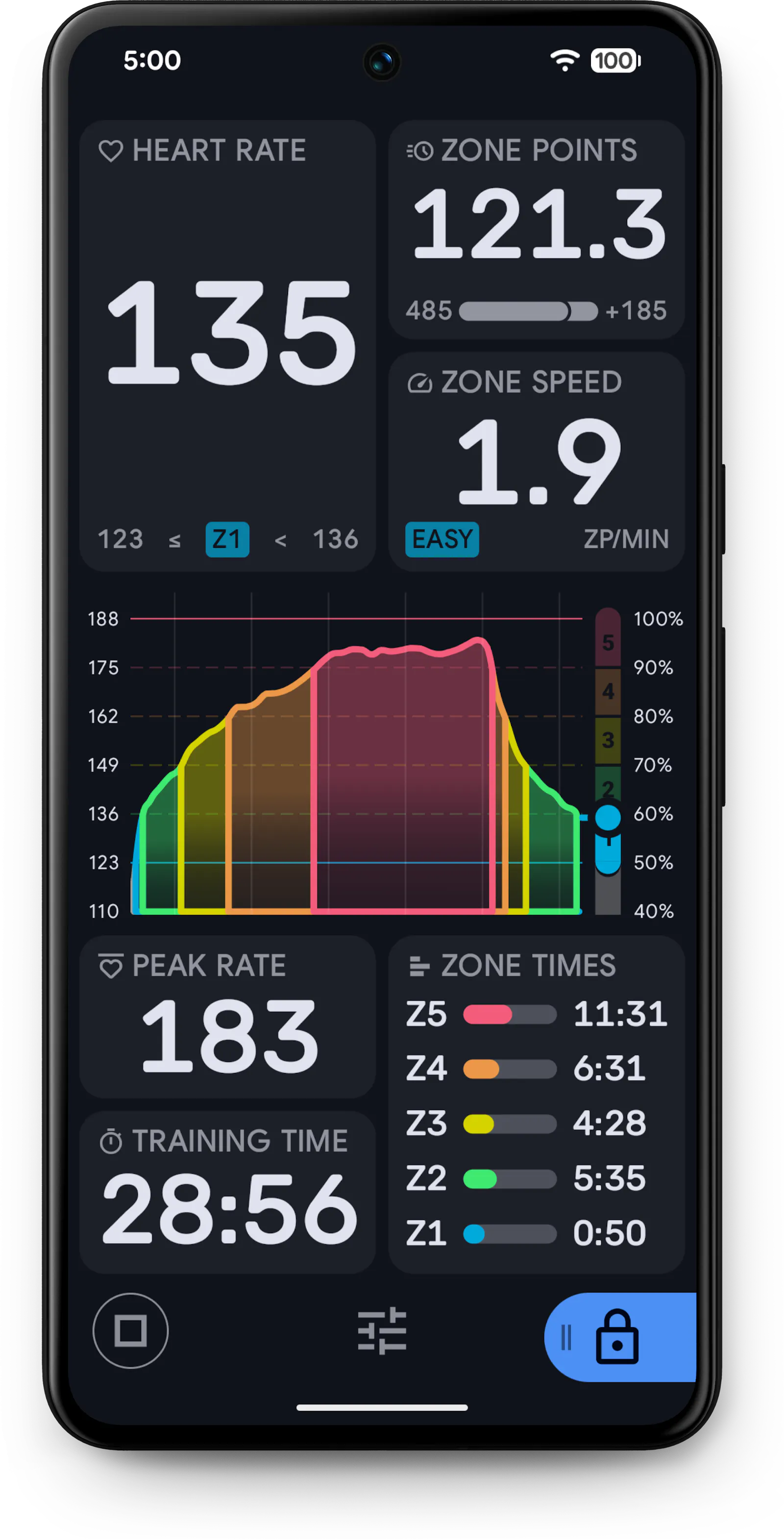 ZonePoints: Bluetooth Heart Rate Monitor screenshot 1