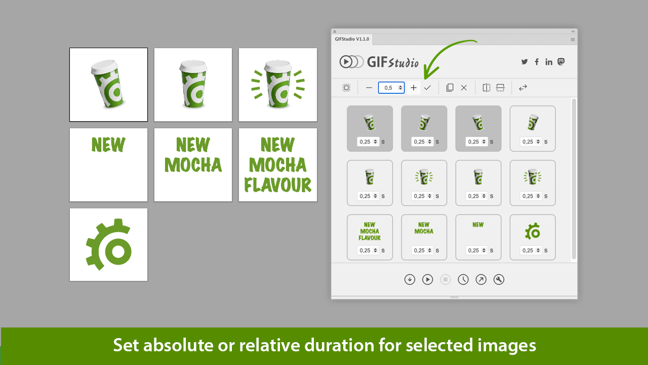 Gifstudio - Adobe Illustrator를 남기지 않고 애니메이션 GIF 파일을 만듭니다 미디어 8