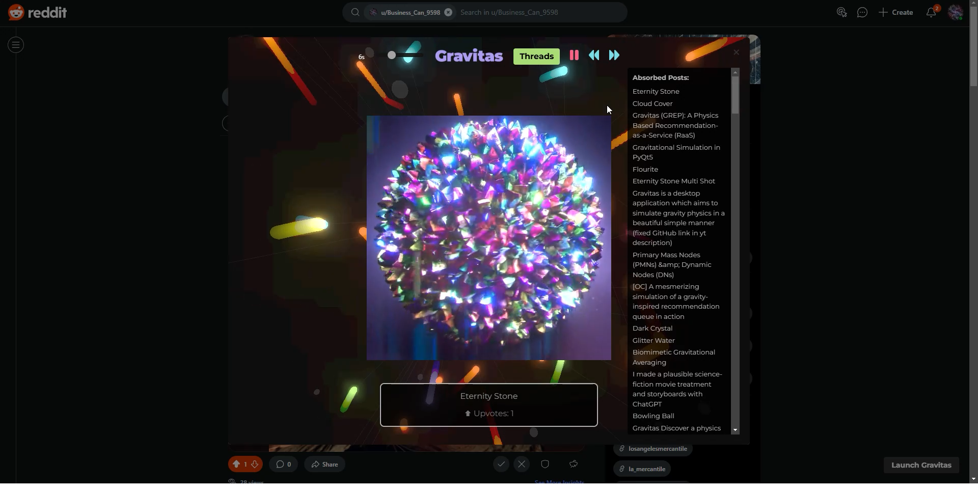 Gravitas Threads: Reddit Channel Player media 2