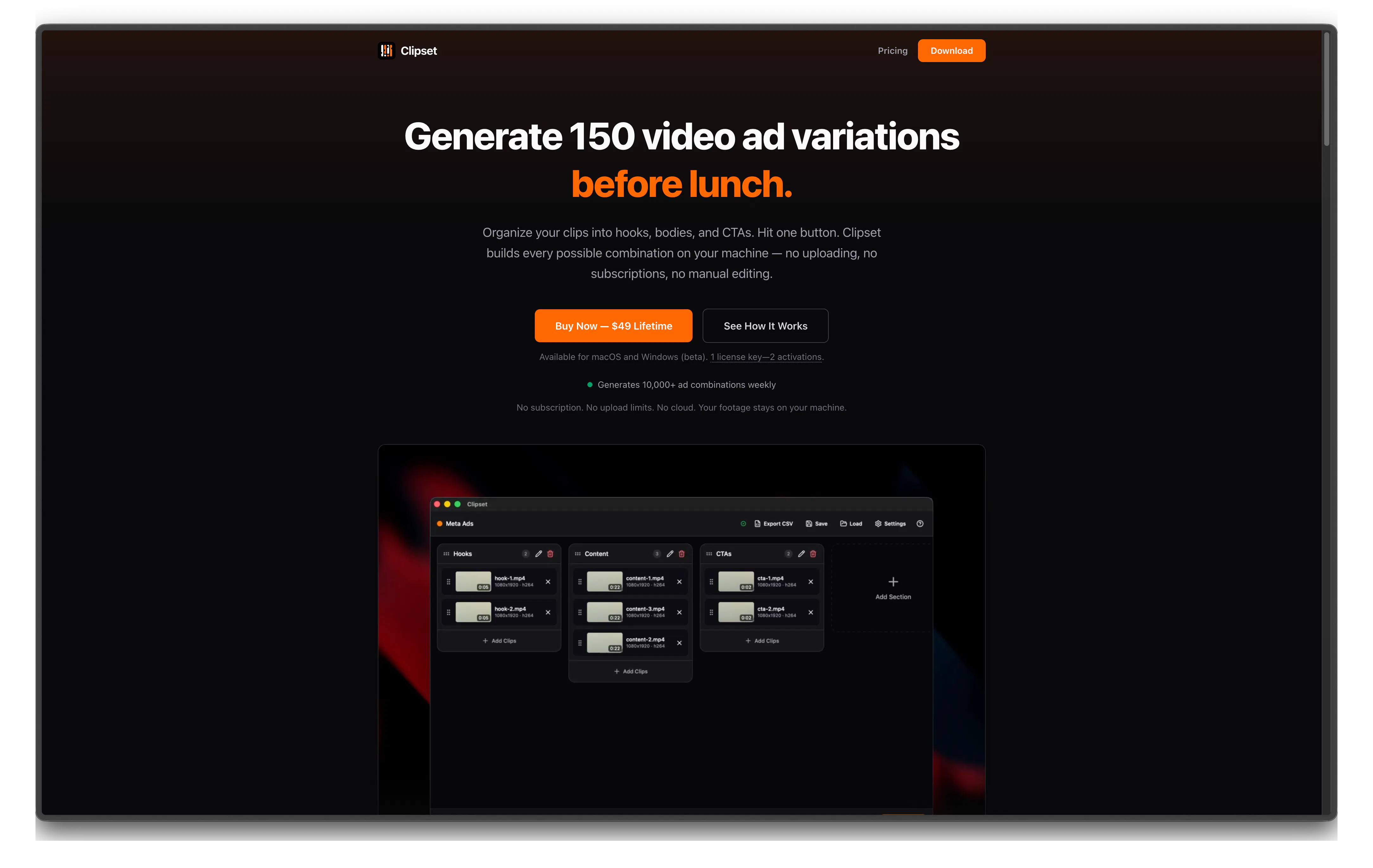 Clipset – Modular Video Ad Variations gallery image