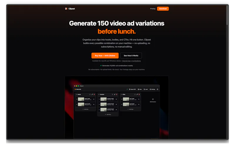 Clipset – Modular Video Ad Variations screenshot 2