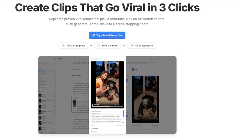ClickClips.co screenshot 1