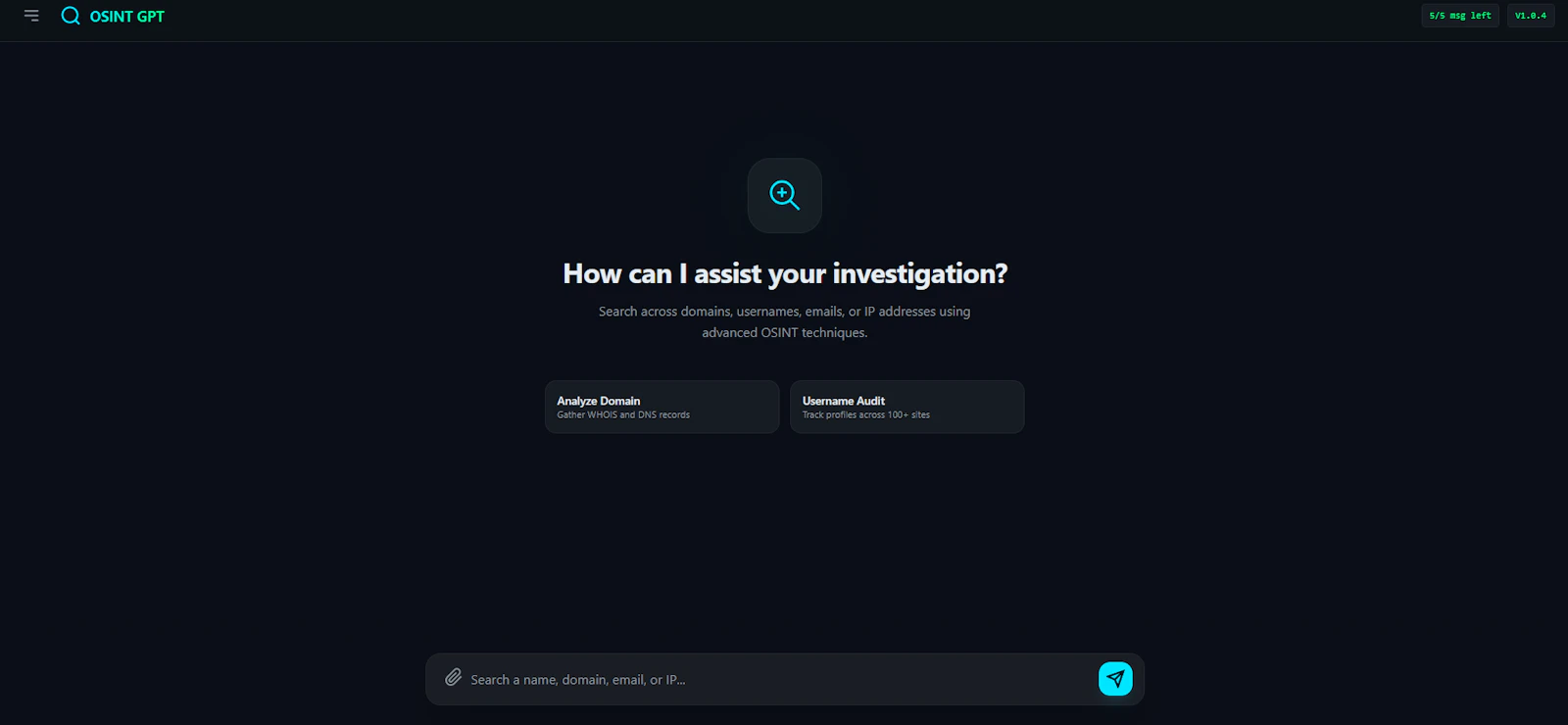 OSINT GPT screenshot 1