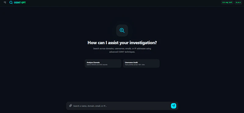 OSINT GPT screenshot 1