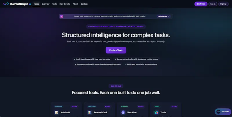 CurrentOrigin AI screenshot 2