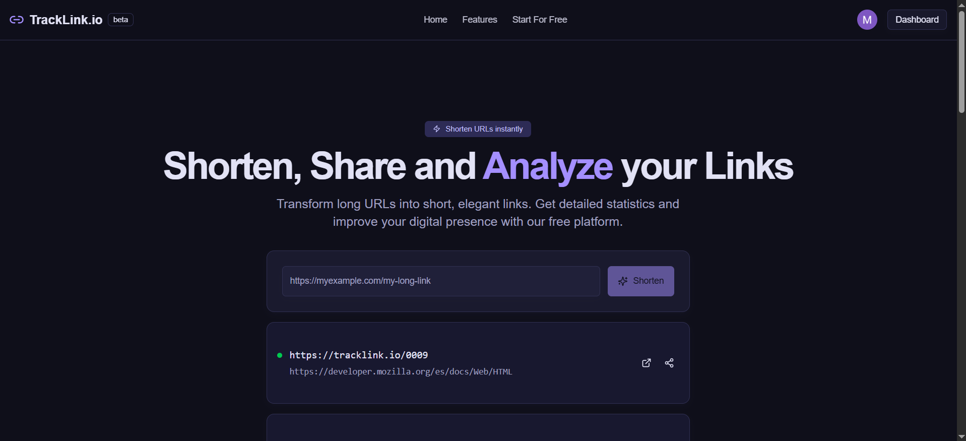TrackLink.io - लिंक शॉर्ट मीडिया 1