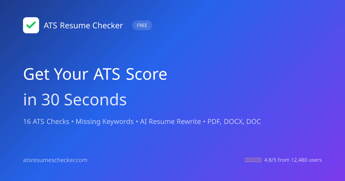 ATS Resume Checker product banner