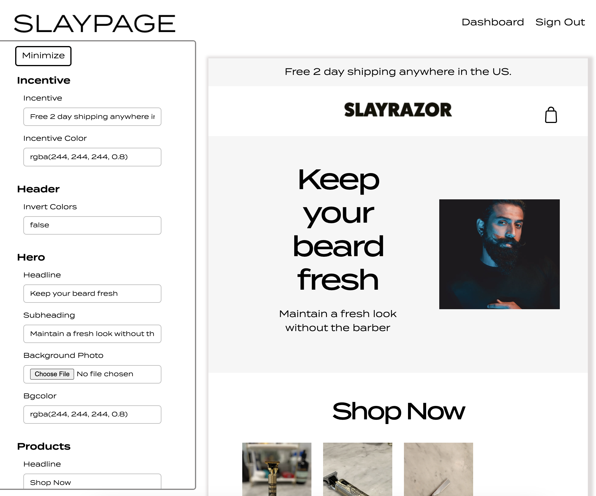 Slaypage - 온라인으로 제품을 판매하는 무료 전자 상거래 플랫폼 미디어 6