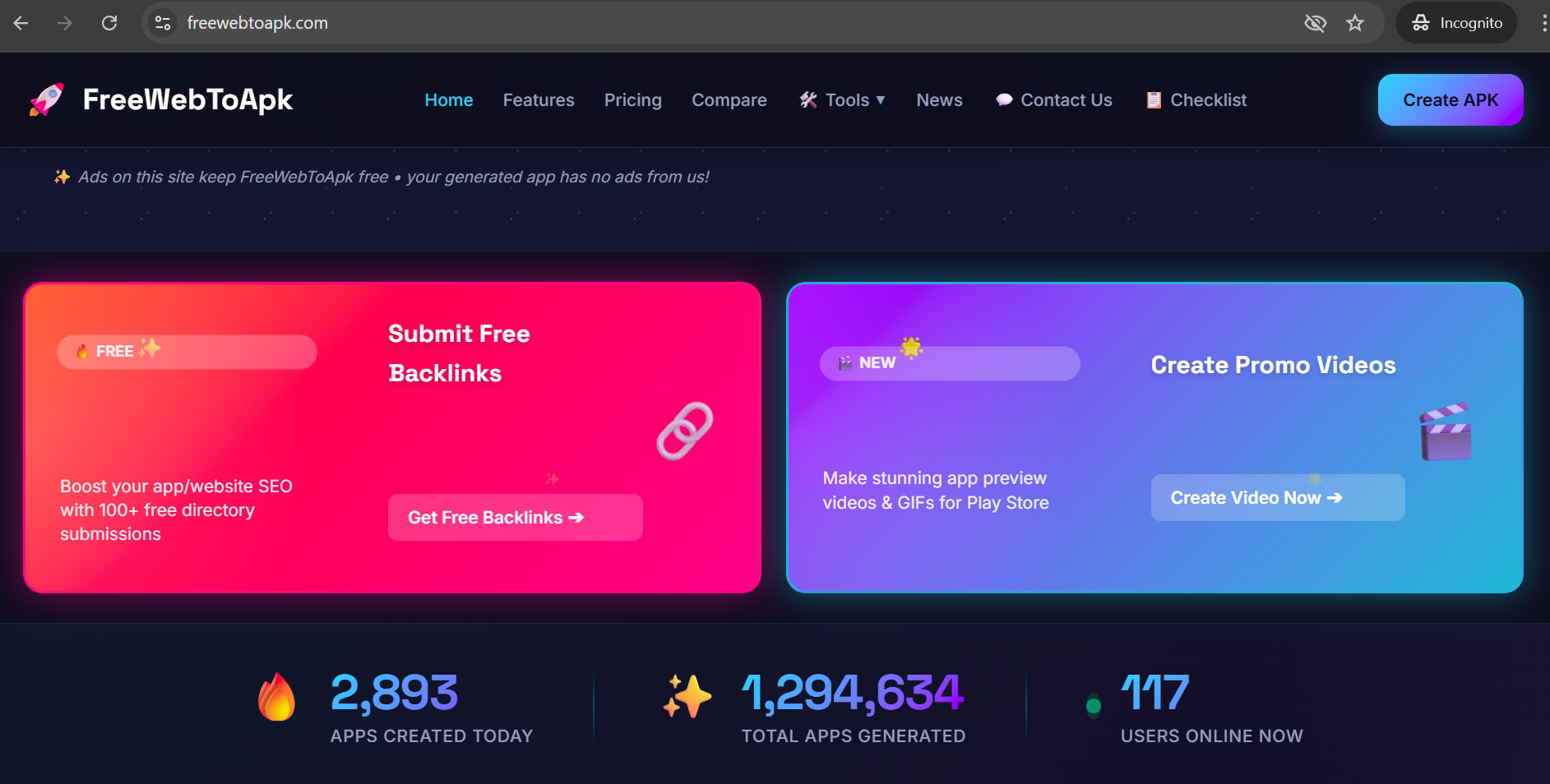 FreeWebToApk gallery image