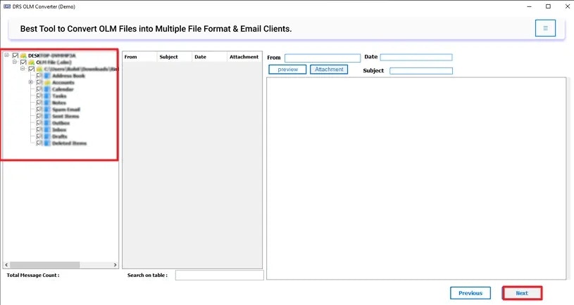 DRS Softech OLM to PDF Converter media 3