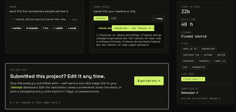 vibcod.dev screenshot 1
