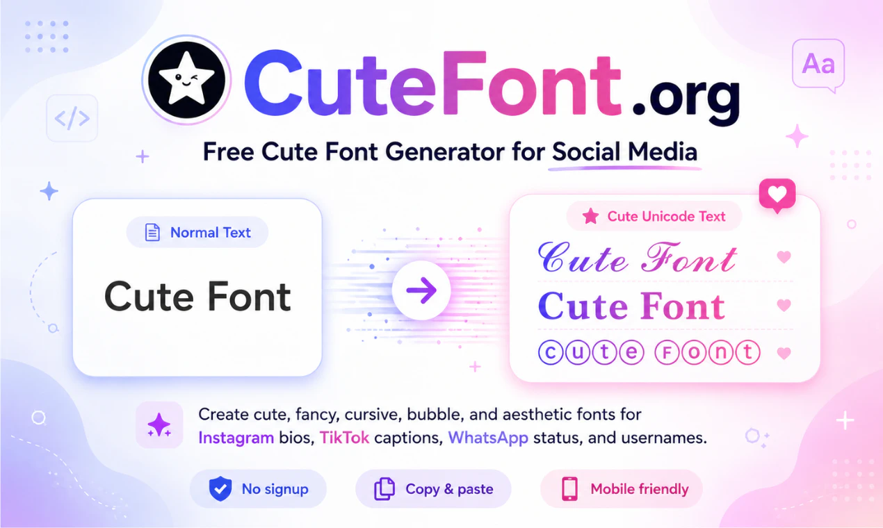 CuteFont.org:复制粘贴花式字体的生成器