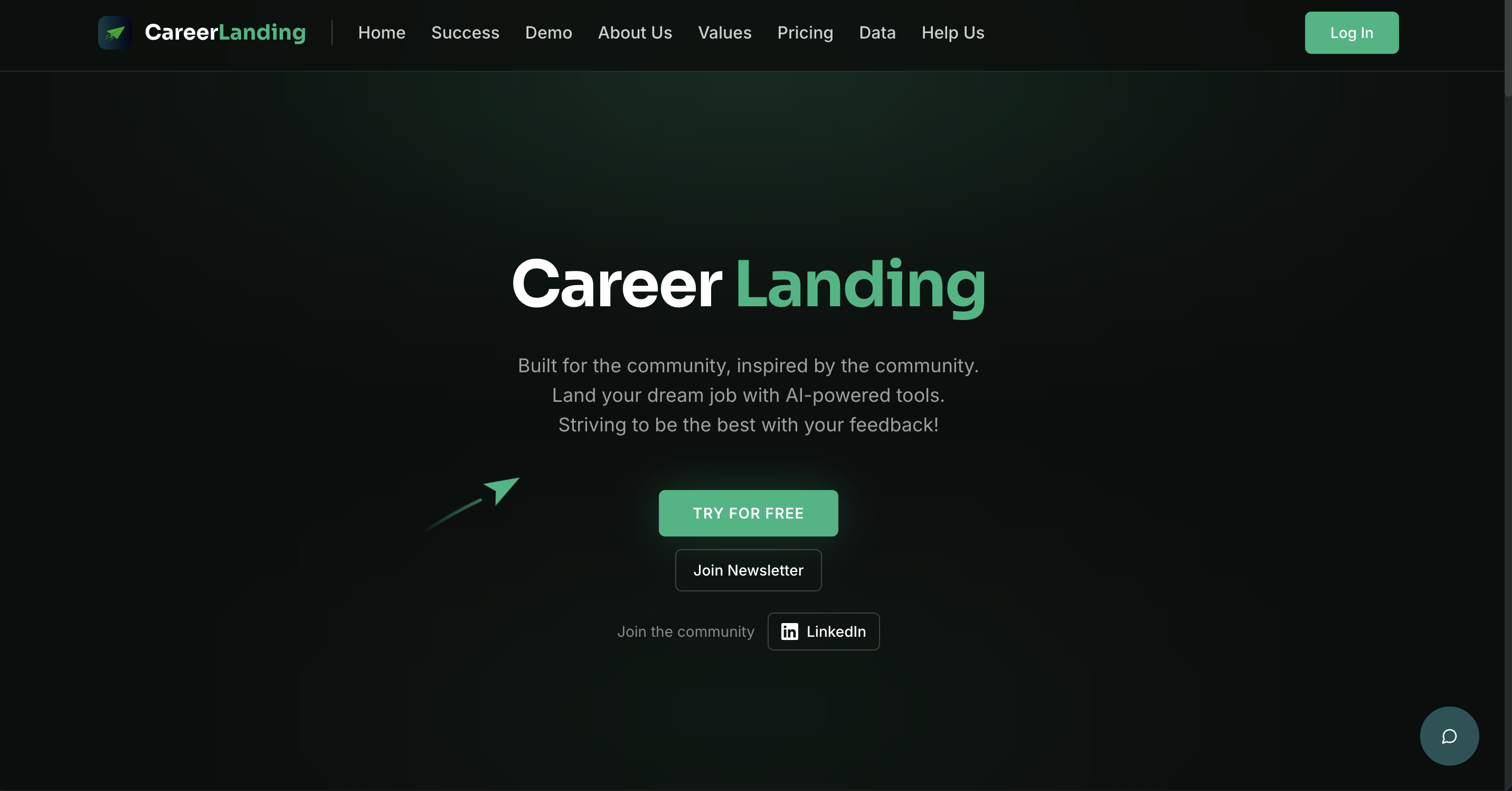 CareerLanding - Main product screenshot demonstrating key features and user interface