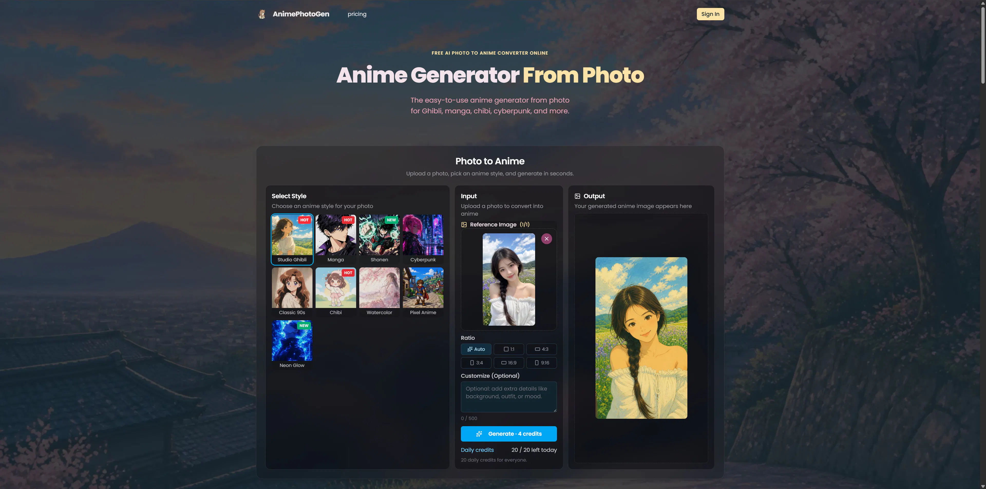 AnimePhotoGen gallery image