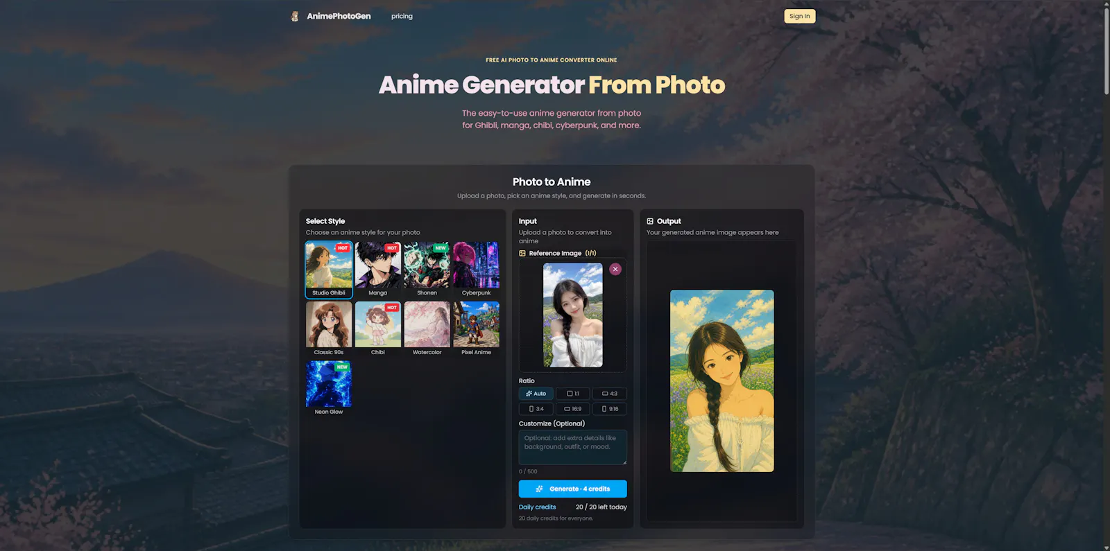 AnimePhotoGen screenshot 2