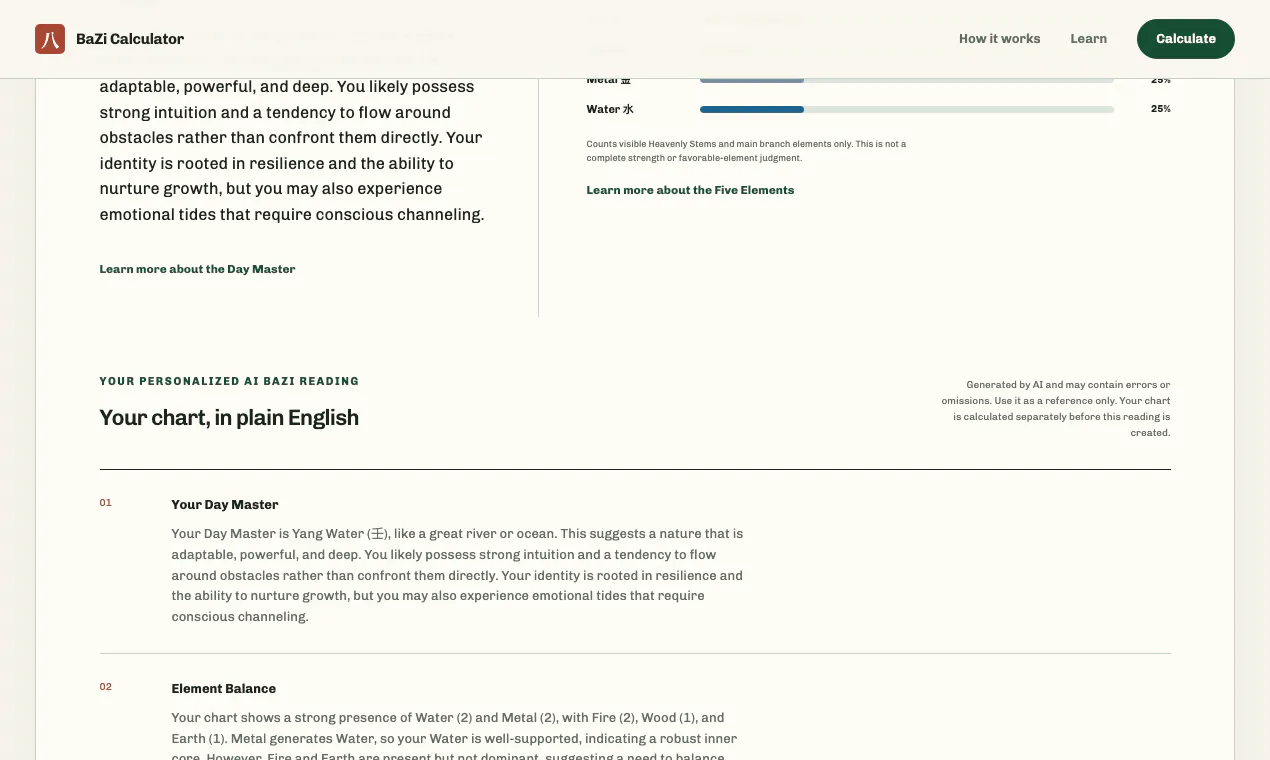 BaZi Calculator gallery image