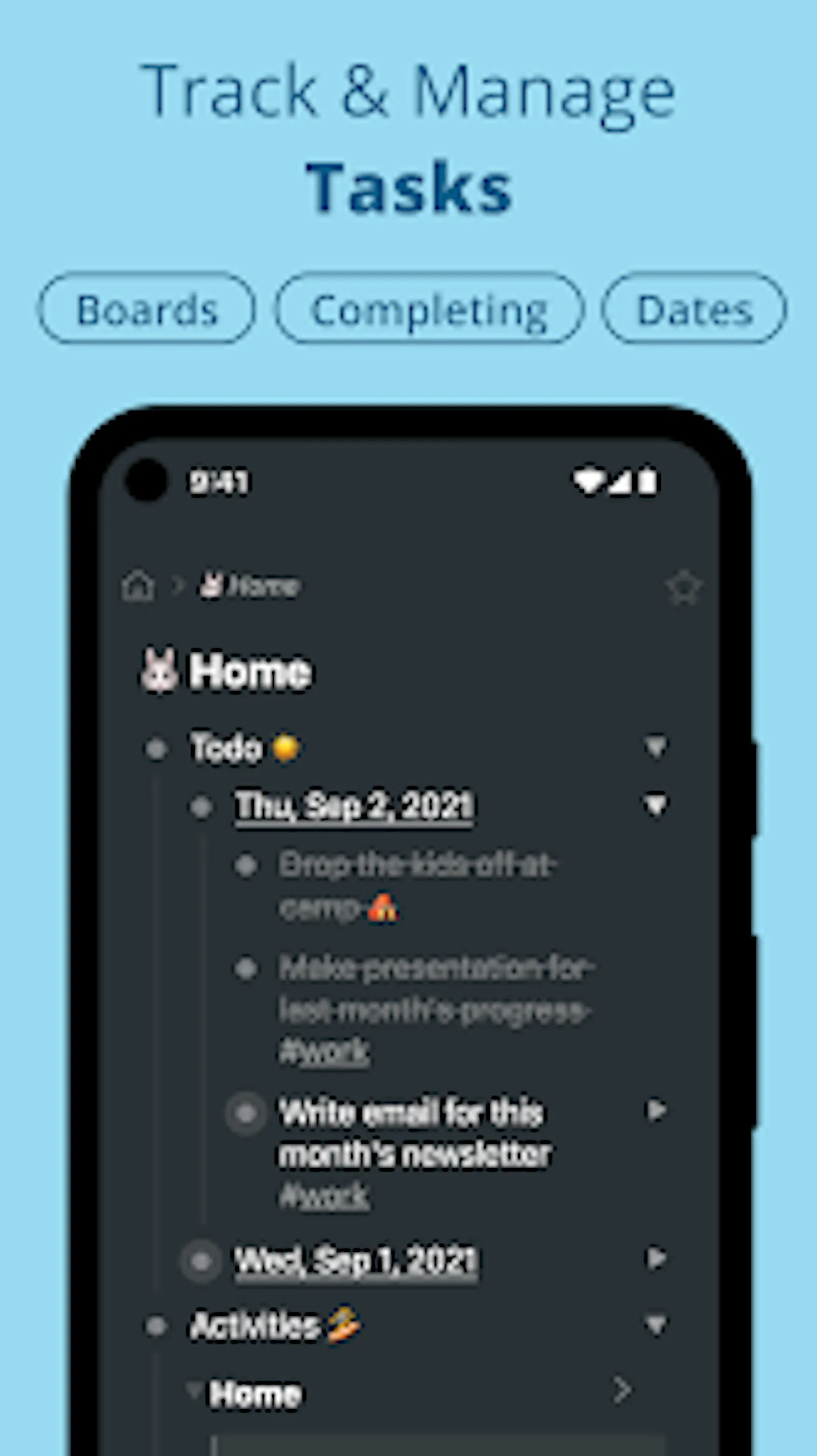 Workflowy screenshot 2