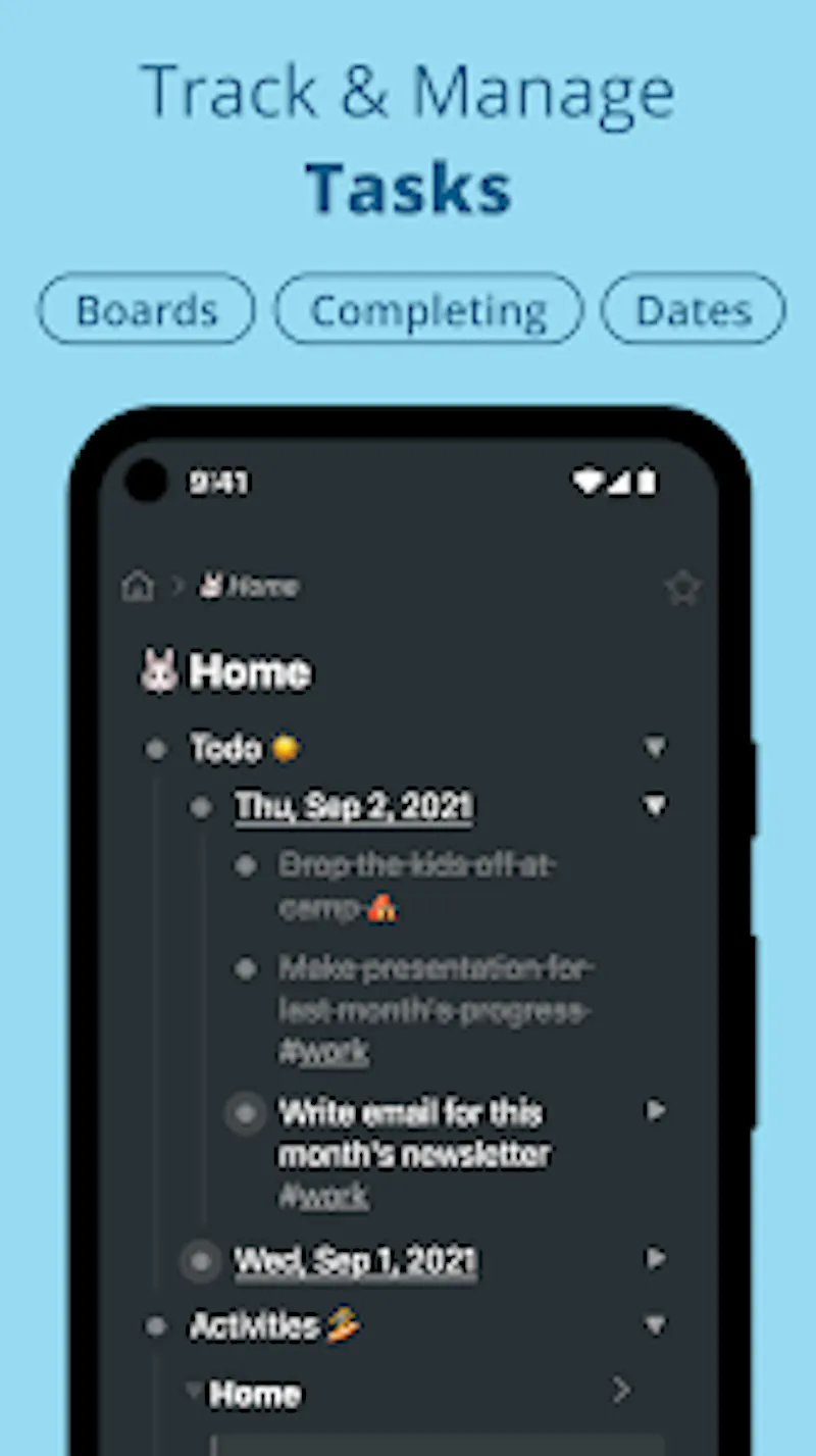 Workflowy screenshot 2