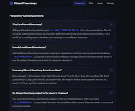 Discord Timestamp Generator gallery image