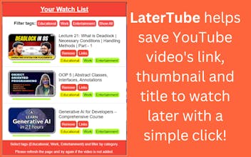 LaterTube gallery image