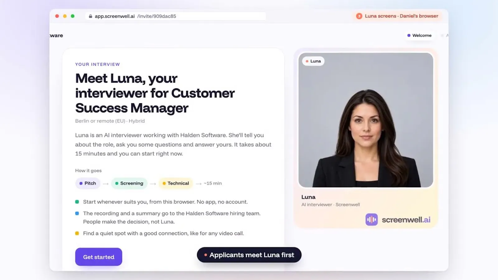 Screenwell.ai screenshot 1 (video preview)