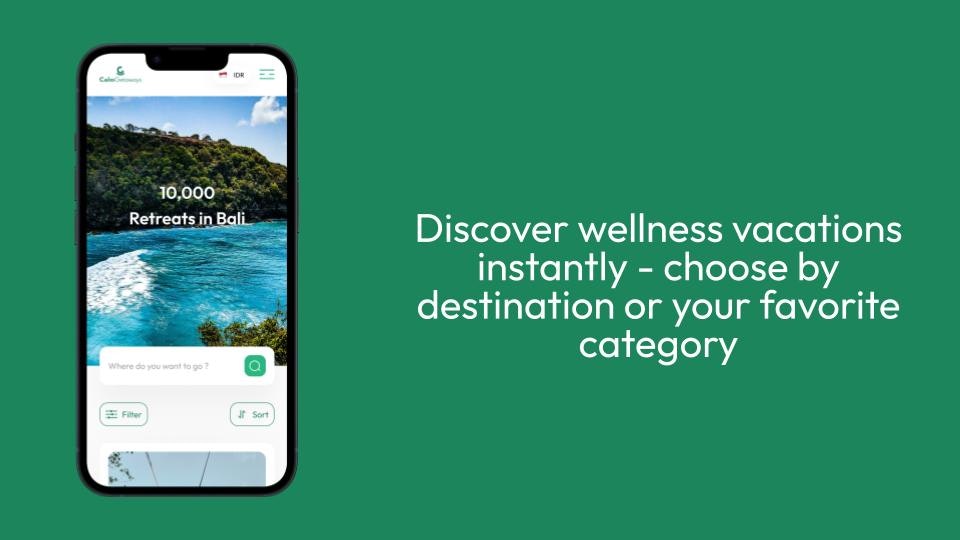 Mídia 2 de Calmtaways - Descubra e reserve férias de bem -estar com curadoria em todo o mundo