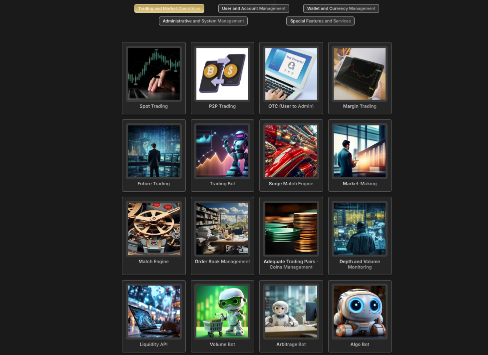 Crypto Exchange Platform With 85 Modules - Screenshot 2 showing product features and functionality