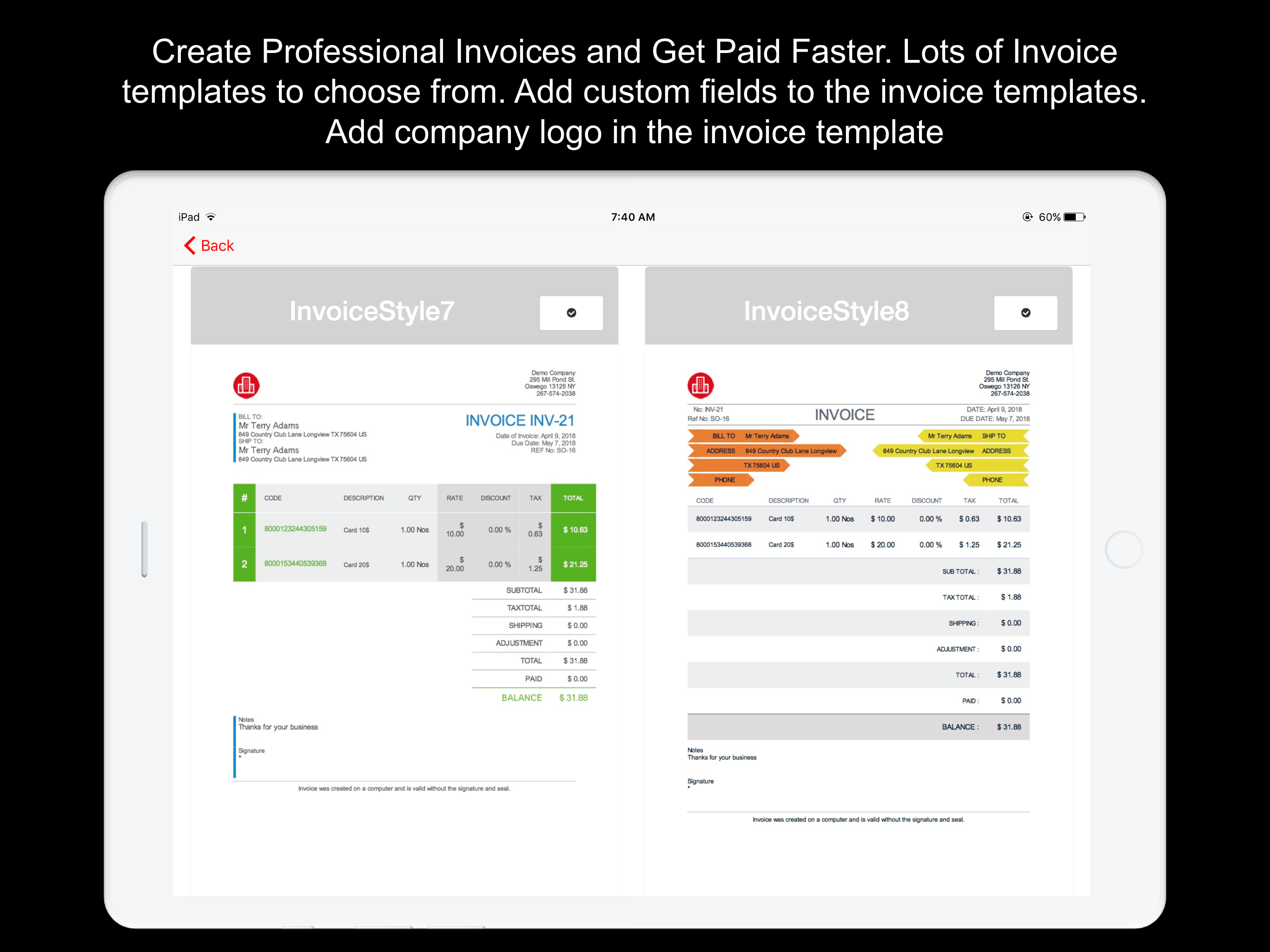 Kite Books : Invoice, Inventory and Accounting App gallery image