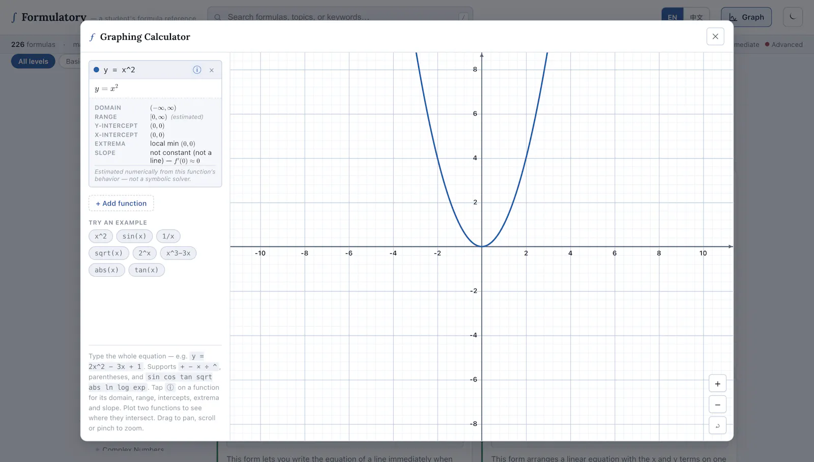 Formulatory screenshot 3