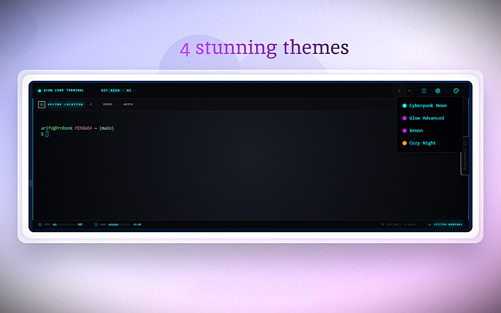 Terminal Glow - Screenshot 4 showing product features and functionality
