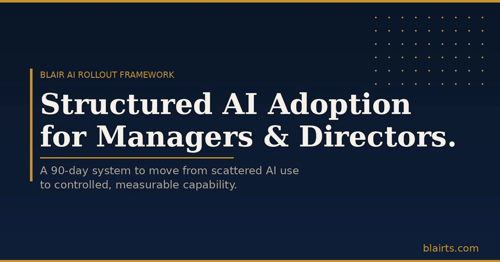 Structured 90-day AI adoption framework screenshot 2