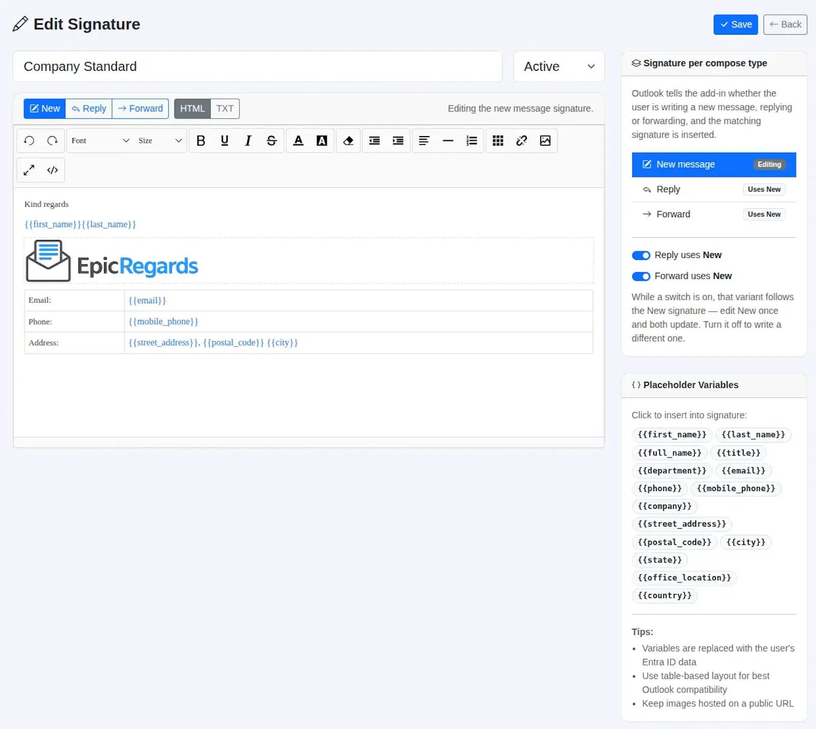 EpicRegards.com screenshot 2