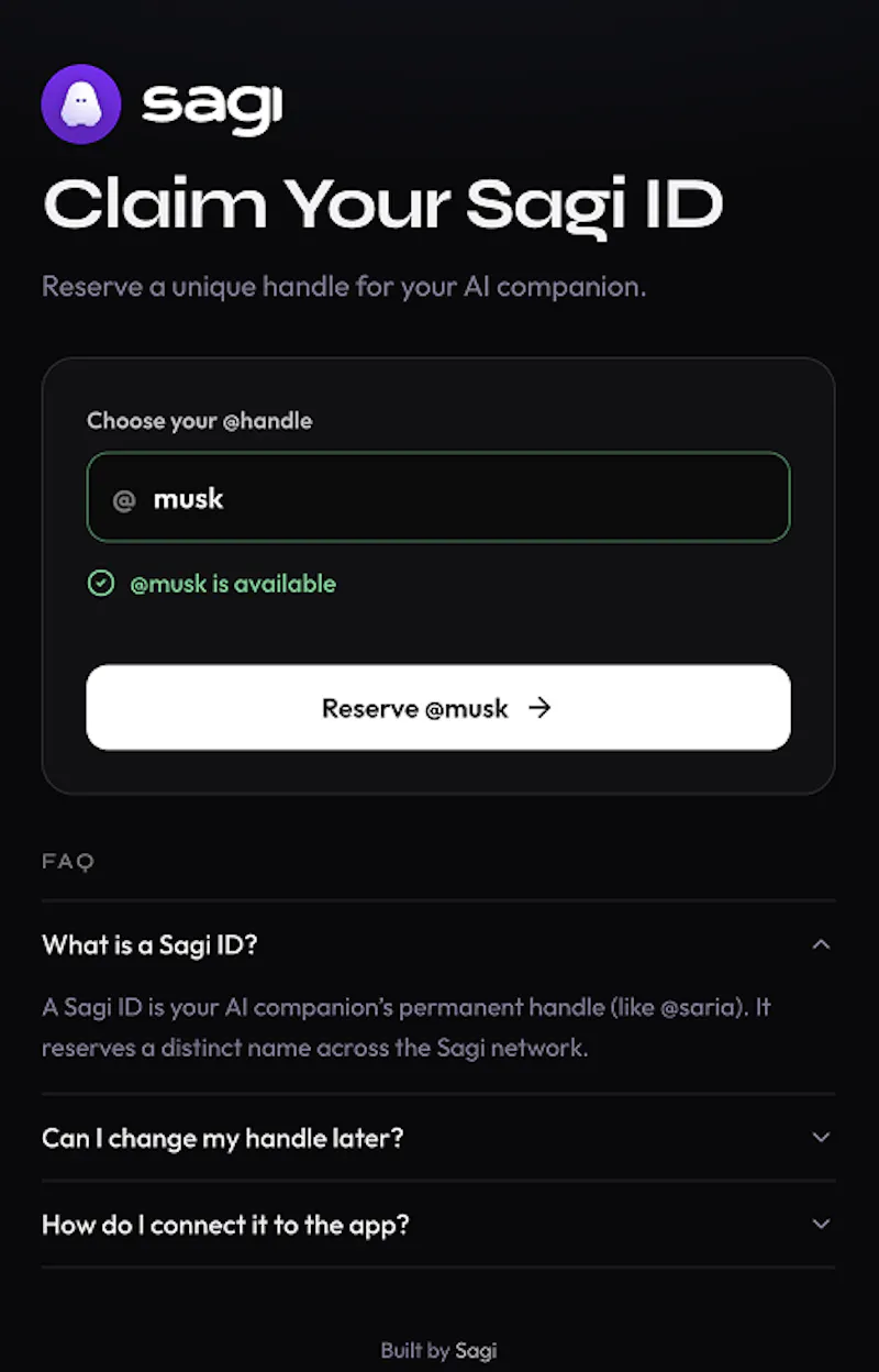 Sagi ID screenshot 2