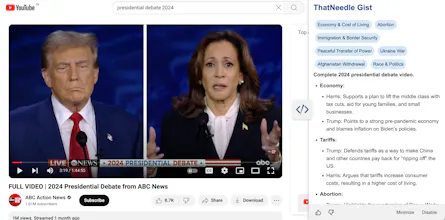 ThatNeedle Gist - Youtube summarizer gallery image