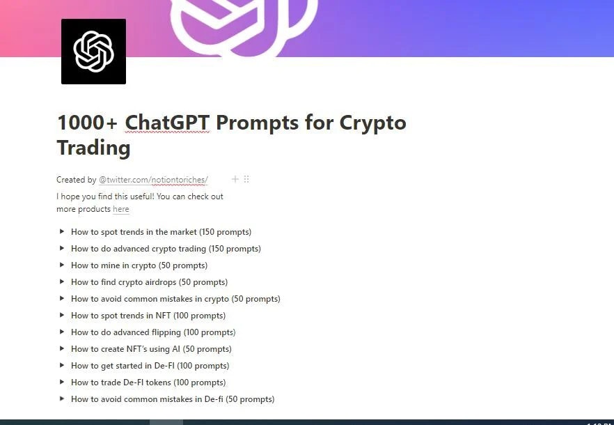 1000 Chatgpt -Eingabeaufforderungen für den Kryptohandel media 1