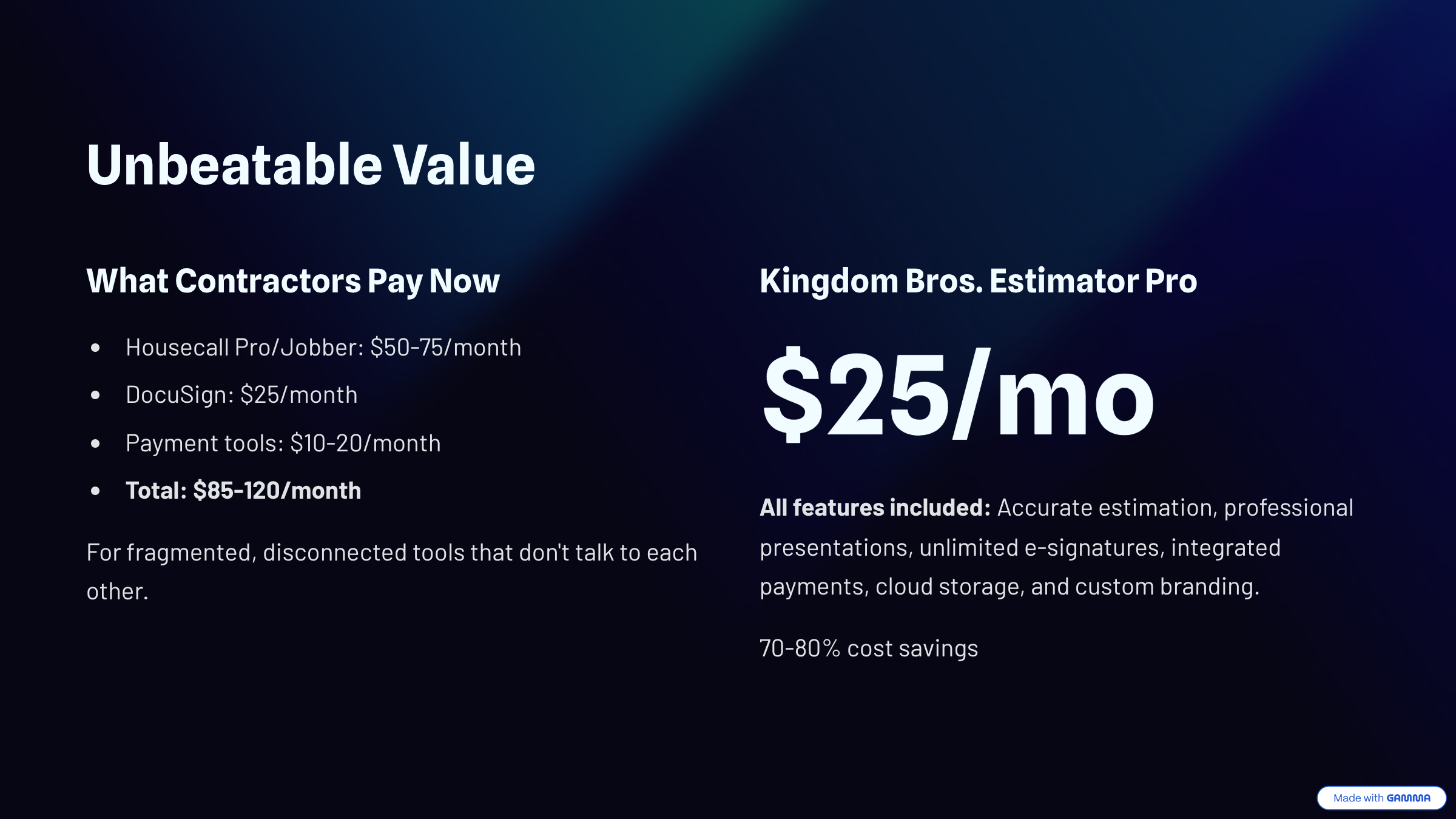 Kingdom Bros. Estimator Pro gallery image