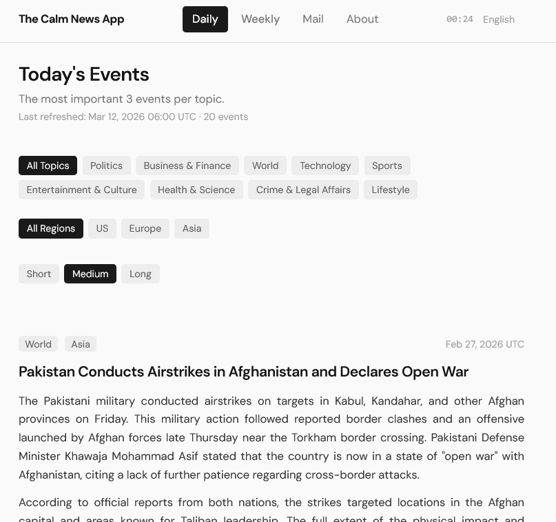 The Calm News App gallery image