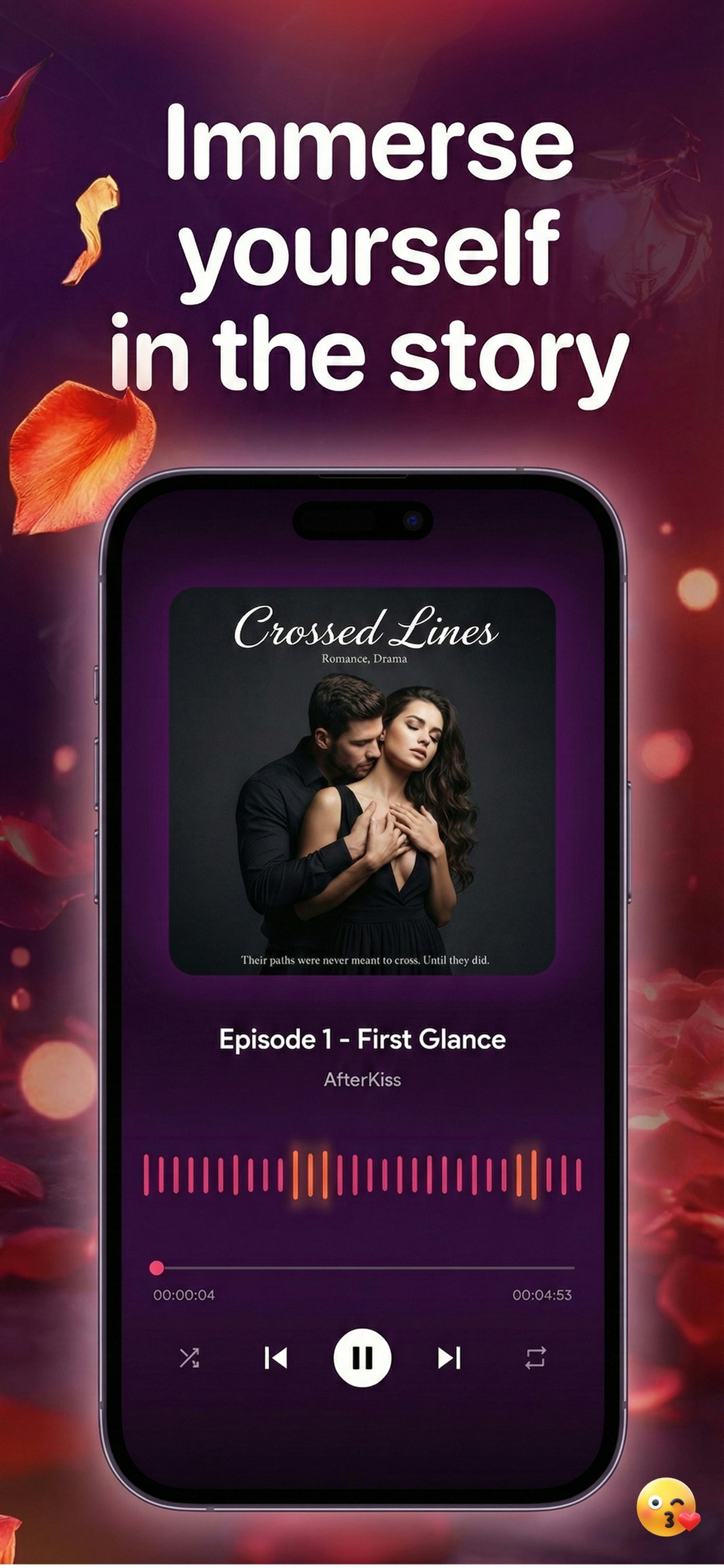 AfterKiss - Listen Audio Stories - Screenshot 4 showing product features and functionality