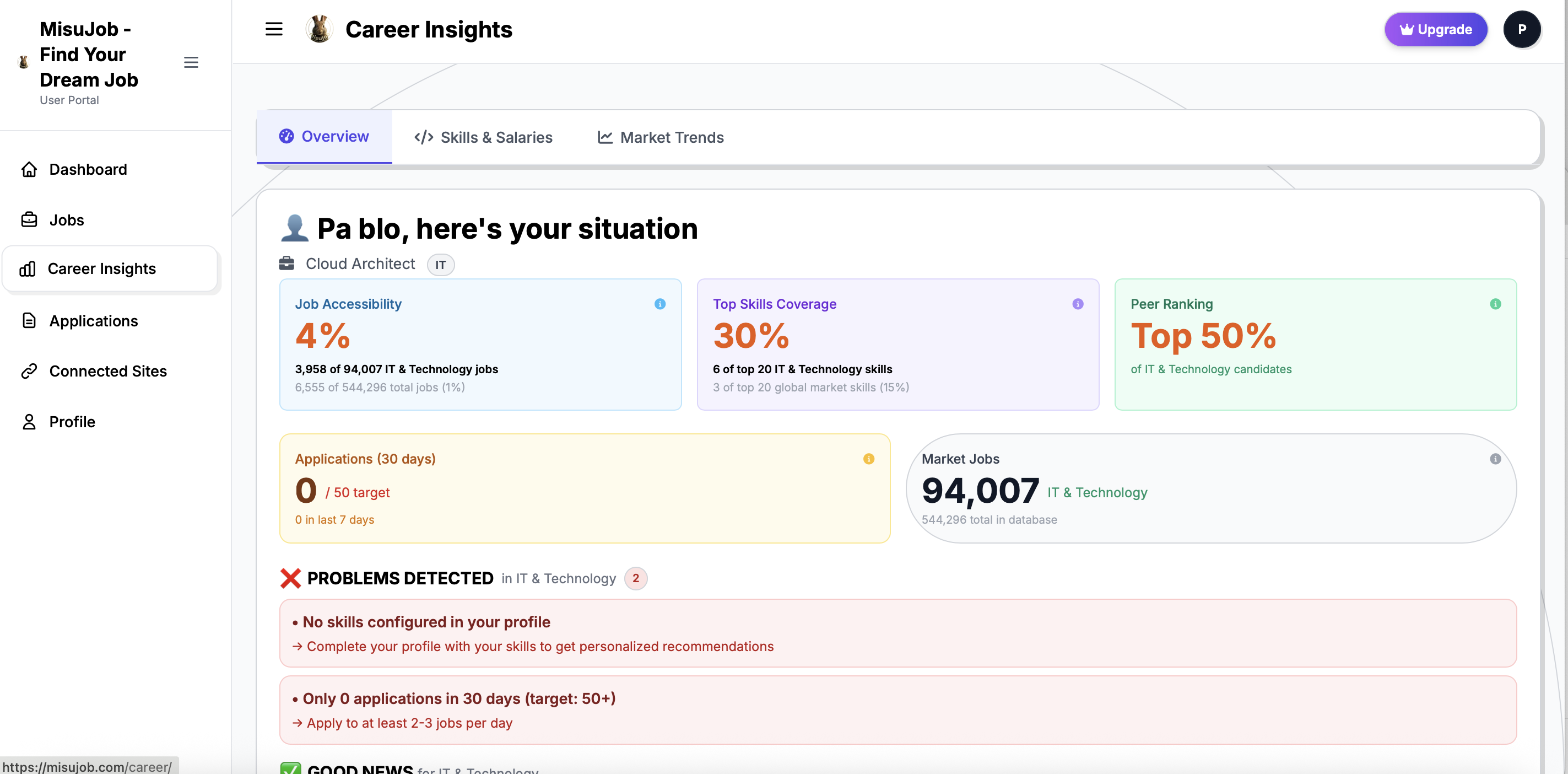 MisuJob - Screenshot 2 showing product features and functionality