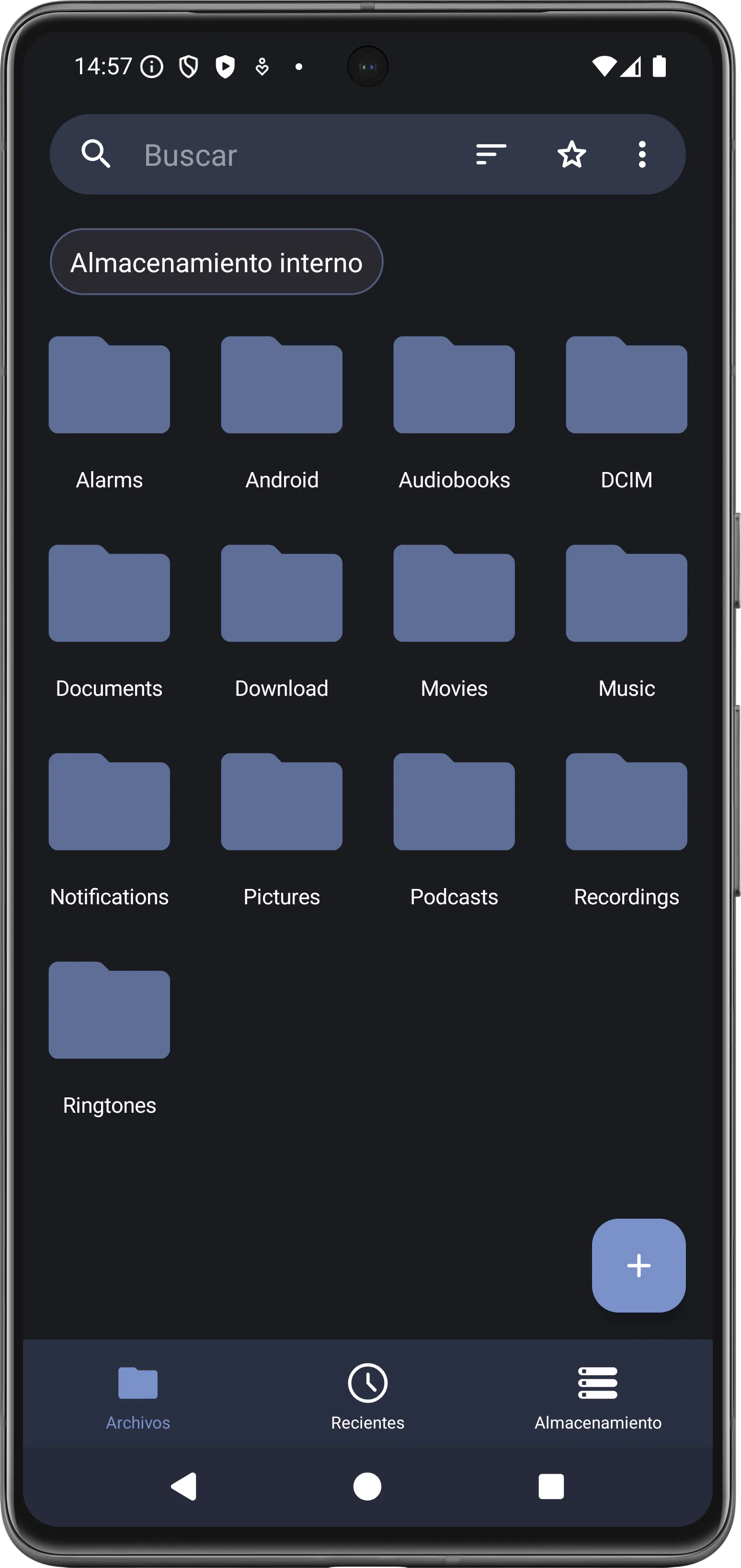 Administrador de archivos screenshot